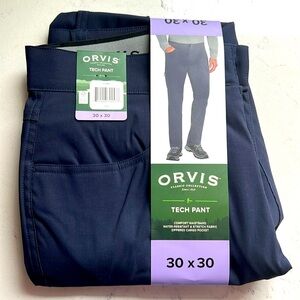 Orvis Men's Tech Pant, 30x30, Blue, NWT